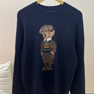 Polo Ralph Lauren Navy Sweater with Bear Design